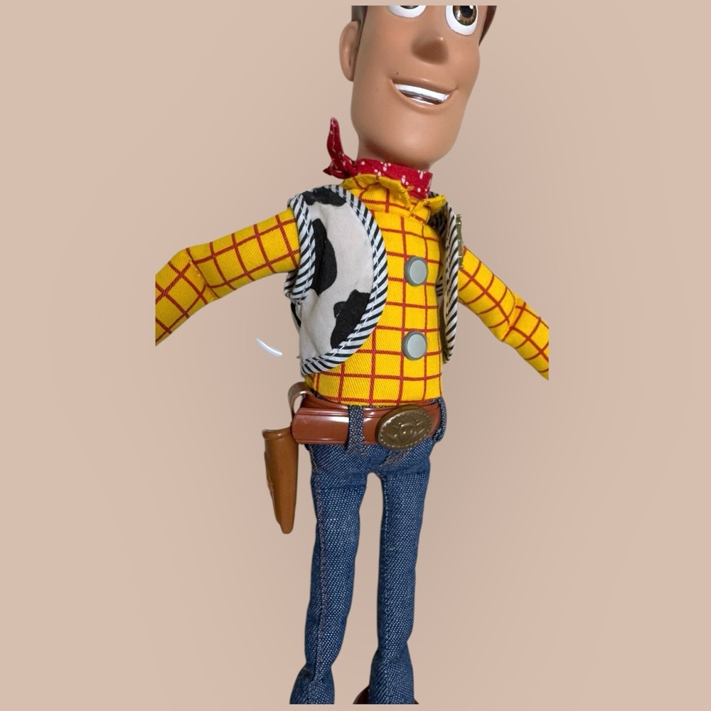Toy Story Andy Sheriff Woody Talking Figure With Pull String England Disney - Picture 3 of 6